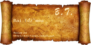 Bai Tímea névjegykártya