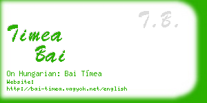 timea bai business card